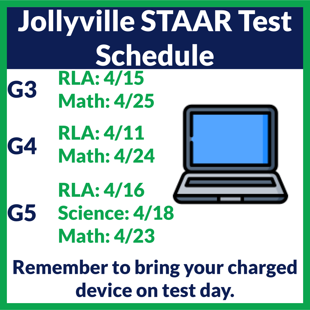 Jollyville STAAR Test Schedule